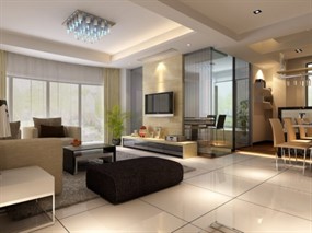 装修设计家居客厅模型